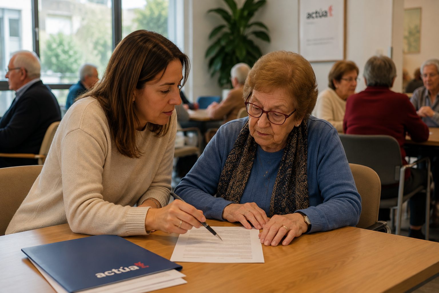 Acompañamiento social en la sede de Actúa